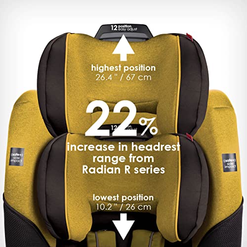 Diono 2020 Radian 3QX, 4-in-1 Convertible, Safe+ Engineering, 3 Stage Infant Protection, 10 Years 1 Car Seat, Fits 3 Across, Yellow Mineral by AmazonUs/SULY9