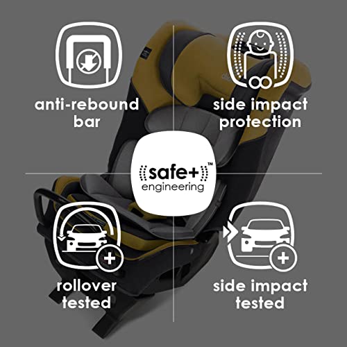 Diono 2020 Radian 3QX, 4-in-1 Convertible, Safe+ Engineering, 3 Stage Infant Protection, 10 Years 1 Car Seat, Fits 3 Across, Yellow Mineral by AmazonUs/SULY9