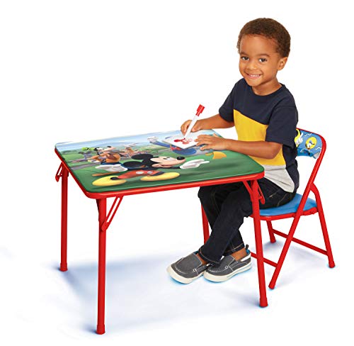 Disney Junior 45704 Mickey Kids Table & Chair Set, Junior Table for Toddlers Ages 2-5 Years ,20" x 20" from Jakks