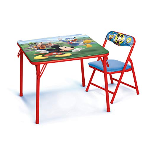 Disney Junior 45704 Mickey Kids Table & Chair Set, Junior Table for Toddlers Ages 2-5 Years ,20" x 20" from Jakks