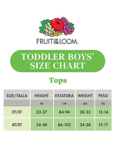Fruit of the Loom Boys' Cotton White T Shirt, Toddler-10 Pack, 4T-5T from Fruit of the Loom
