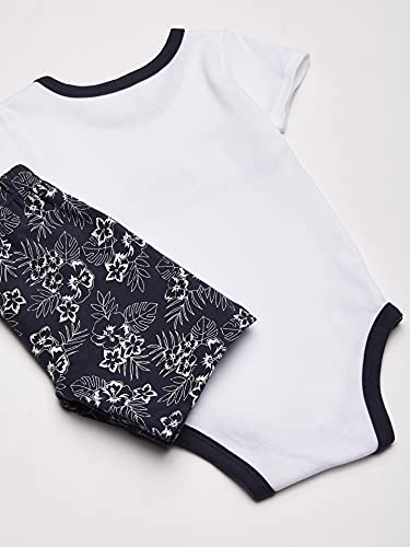 Hudson Baby Unisex Baby Cotton Bodysuit, Shorts and Shoe Set, Surf Car, 12-18 Months by Hudson Baby