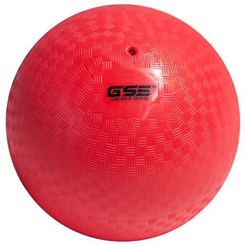 GSE Playground Balls, Premium Kickball Dodgeball Handball for Kids and Adults, Dodgeball Kick Balls Handball for Indoor & Outdoor Camps, Picnic and Schoolyard Games(Red, 10-Inch) from GSE Games & Sports Expert