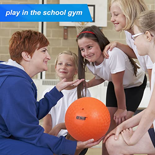 GSE Playground Balls, Premium Kickball Dodgeball Handball for Kids and Adults, Dodgeball Kick Balls Handball for Indoor & Outdoor Camps, Picnic and Schoolyard Games(Red, 10-Inch) from GSE Games & Sports Expert