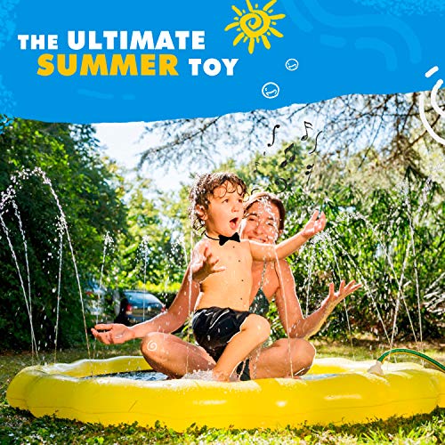 SplashEZ 3-in-1 Splash Pad, Sprinkler for Kids and Wading Pool for Learning â Childrenâs Sprinkler Pool, 60ââ Inflatable Water Summer Toys â âUSA MAPâ Outdoor Play Mat for Babies & Toddlers from SplashEZ