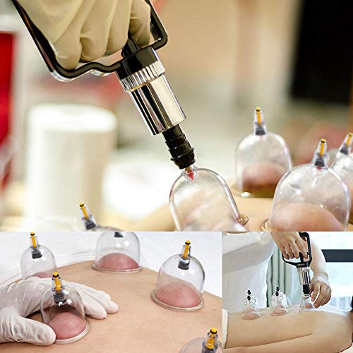 Cupping Set Professional Chinese Acupoint Cupping Therapy Sets, Suction Hijama Cupping Set with Vacuum Magnetic Pump Cellulite Cupping Massage Kit 22-Cup by MUCHOO