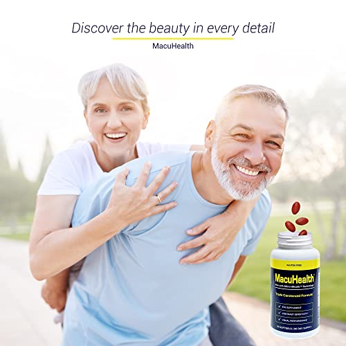 MacuHealth Triple Carotenoid Formula for Adults - Eye Vitamins Lutein and Zeaxanthin, Meso-Zeaxanthin for AMD and Dry Eyes - Complete Essentials Vitamin for Eyes (90 Softgels, 3 Month Supply) from MacuHealth, LLC