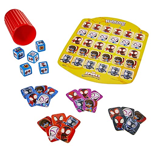 Spidey and His Amazing Friends Yahtzee Jr. Marvel Edition Board Game for Kids Ages 4 and Up, Counting and Matching Game for Preschoolers (Amazon Exclusive) from Hasbro