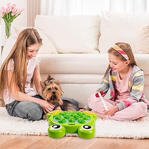 YEEBAY Interactive Whack A Frog Game, Learning, Active, Early Developmental Toy, Fun Gift for Age 3, 4, 5, 6, 7, 8 Years Old Kids, Boys, Girls,2 Hammers Included by YEEBAY