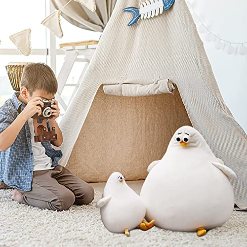 TBATQUIL Chubby Plush Seagull Pillow Cute Fat Chicken Plush Toys, Funny Plush Stuffed Animal Cartoon Plush Toys Kids Boys Girls Festival Gifts (15.74inches) from TBATQUIL
