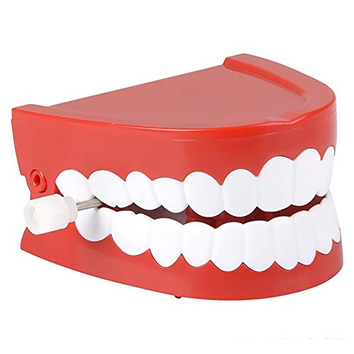 The Dreidel Company Wind Up Teeth Chomping & Chattering Teeth Toys for Kids Birthday Party Favors, Novelty and Gag Gifts, 2.5" Inches (2-Pack) from The Dreidel Company