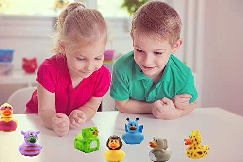 The Dreidel Company Assortment Rubber Duck Toy Duckies for Kids, Bath Birthday Gifts Baby Showers Classroom Incentives, Summer Beach and Pool Activity, 2" (10-Pack) from The Dreidel Company