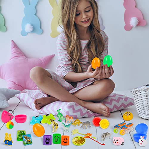 Lulu Home 80 Packs Easter Eggs with Novelty Toys, Surprise Eggs with Toys Inside for Easter Egg Hunt, Easter Basket Filler Stuffers, Kids Game Set Birthday Gifts, Party Favors, NOT Prefill from Lulu Home Inc