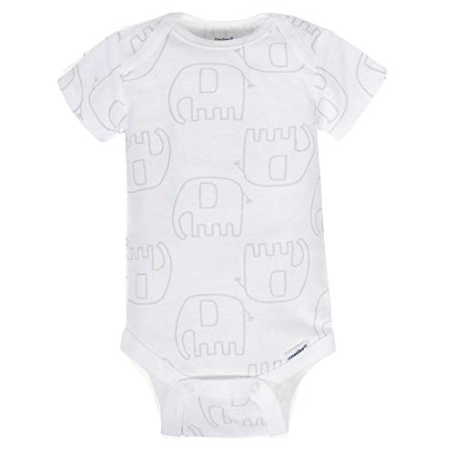 Gerber Baby 8-Pack Short Sleeve Onesies Bodysuits, Animals Green, 0-3 Months by Gerber