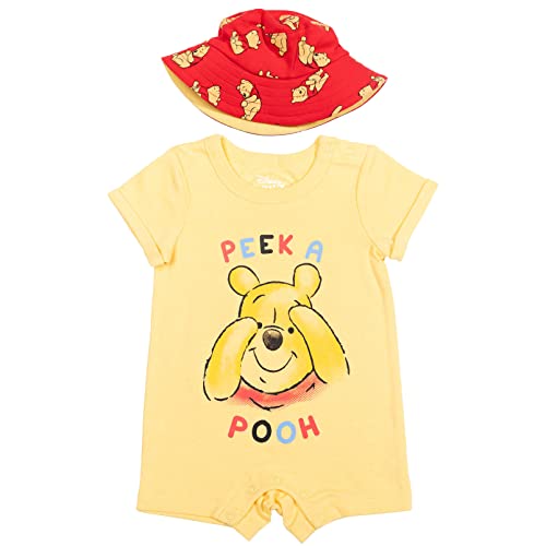 Disney Winnie The Pooh Baby Boys One-Piece Romper & Sunhat Set Yellow 3-6 Months from Bentex Group, Inc.