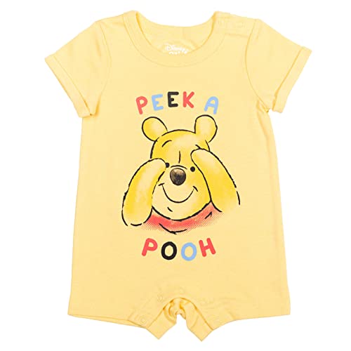 Disney Winnie The Pooh Baby Boys One-Piece Romper & Sunhat Set Yellow 3-6 Months from Bentex Group, Inc.