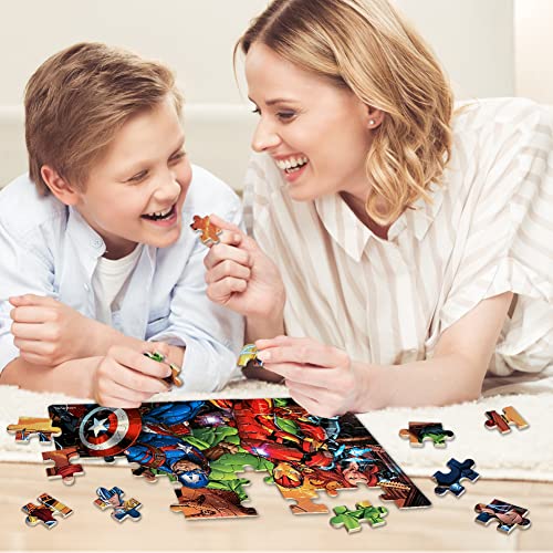 NEILDEN Disney Avengers Puzzles in a Metal Box 60 Piece for Ages 4-8 Superhero Jigsaw Puzzles Girls and Boys Great Gifts for Children(The Avengers) from NEILDEN