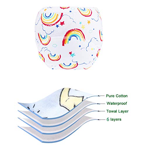 8 Pack Potty Training Pants for Boys Girls, Learning Designs Training Underwear Pants by JackLoveBriefs