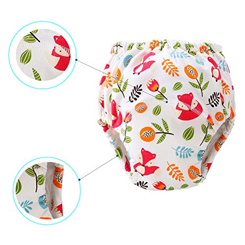 8 Pack Potty Training Pants for Boys Girls, Learning Designs Training Underwear Pants by JackLoveBriefs