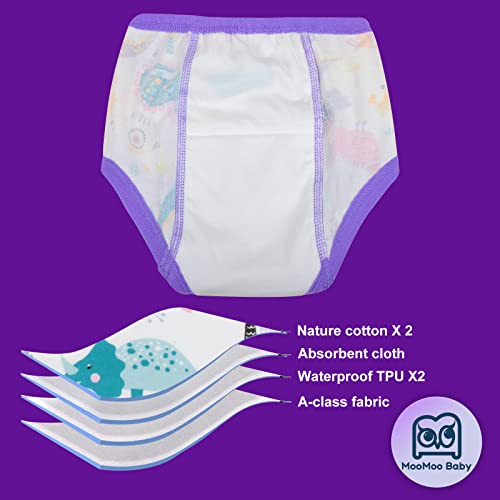 MooMoo Baby 8 Packs Potty Training Pants Cotton Absorbent Training Underwear for Toddler Baby 2-6T by 