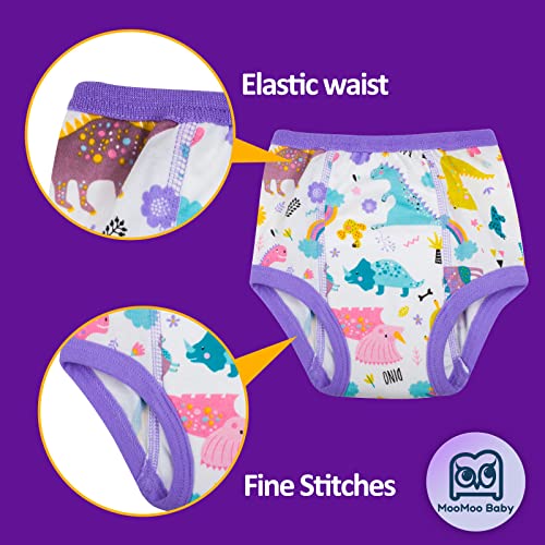 MooMoo Baby 8 Packs Potty Training Pants Cotton Absorbent Training Underwear for Toddler Baby 2-6T by 