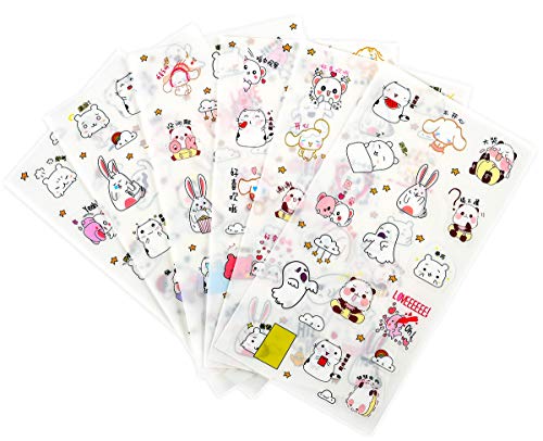 Scrapbook Letter Stickers,12 Sheets Small Kawaii Cat Photo Stickers Korean Stickers for DIY Arts and Crafts,Life Daily Planner,Bullet Journals,Scrapbooks,Calendars, Album (Lovely Emoticons) from iKammo