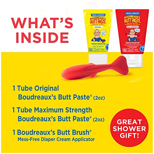 Boudreaux's Butt Paste Complete Rash Kicking Kit, Diaper Rash Cream Ointments for Baby & Applicator from Prestige Consumer Healthcare
