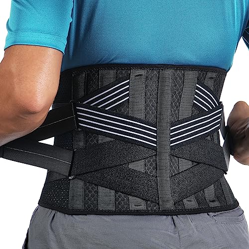 Fitomo Back Brace for Lower Back Pain Men Women, Back Support Belt for Intant Pain Relief from Sciatica Hernated Disc Scoliosis Sprain, Adjustable Support for Bending Sitting Standing Heavy Lifting from Fitomo