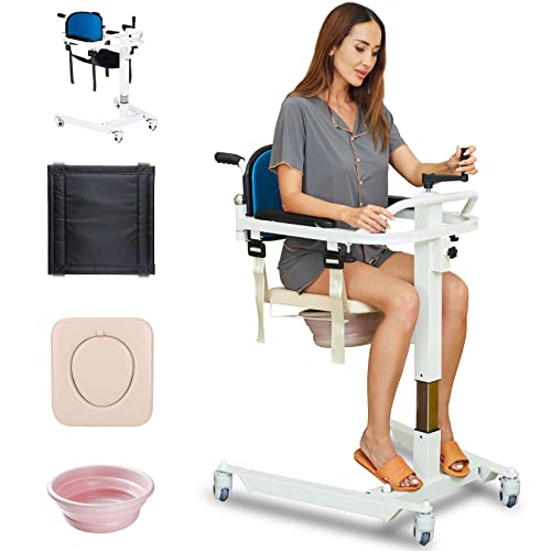 Healhome Patient Lift for Home, Wheelchair to Car Transfer Lift, Portable Transfer Chair for Caregivers, Elderly, or Senior Living, Bed to Toilet Transfer Wheelchair with 2 Cushion by Healhome