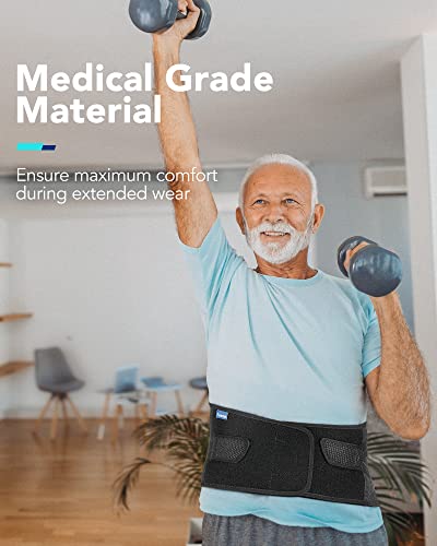Fitomo Back Brace for Lower Back Pain Men Women, Back Support Belt for Intant Pain Relief from Sciatica Hernated Disc Scoliosis Sprain, Adjustable Support for Bending Sitting Standing Heavy Lifting from Fitomo