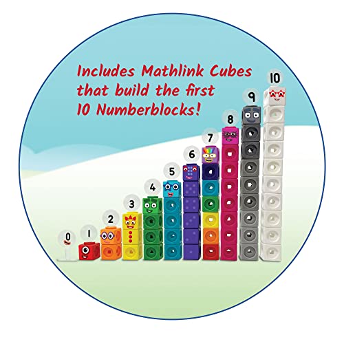 hand2mind MathLink Cubes Numberblocks 1-10 Activity Set, 30 Preschool Learning Activities, Building Blocks for Toddlers 3-5, Counting Blocks, Linking Cubes, Math Counters for Kids, Educational Toys from hand2mind