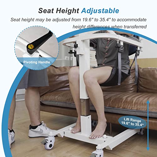 Healhome Patient Lift for Home, Wheelchair to Car Transfer Lift, Portable Transfer Chair for Caregivers, Elderly, or Senior Living, Bed to Toilet Transfer Wheelchair with 2 Cushion by Healhome