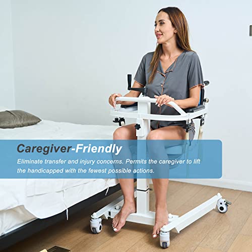 Healhome Patient Lift for Home, Wheelchair to Car Transfer Lift, Portable Transfer Chair for Caregivers, Elderly, or Senior Living, Bed to Toilet Transfer Wheelchair with 2 Cushion by Healhome