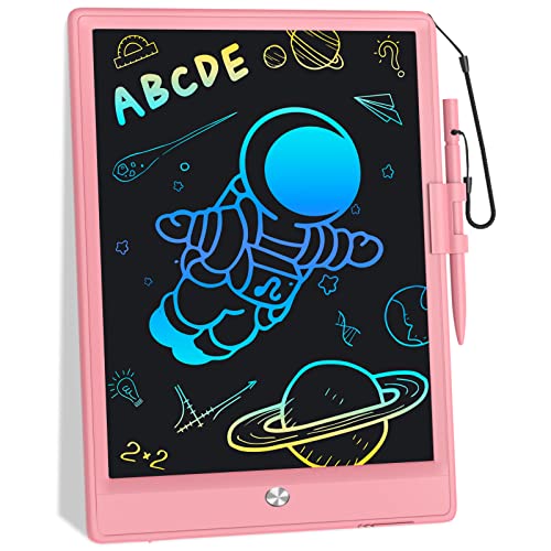 LCD Writing Tablet,10 Inch Drawing Tablet Kids Tablets Doodle Board Electronic Digital Drawing Board for Adults and Kids Ages 3+ (Pink) by mloong