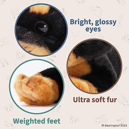 Bearington Gunner Rottweiler Plush Stuffed Animal Puppy Dog, 15 inch from Bearington Collection