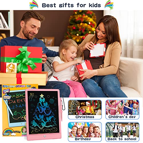 LCD Writing Tablet,10 Inch Drawing Tablet Kids Tablets Doodle Board Electronic Digital Drawing Board for Adults and Kids Ages 3+ (Pink) by mloong