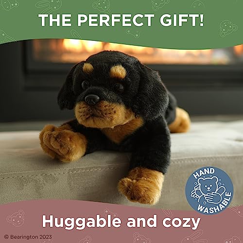 Bearington Gunner Rottweiler Plush Stuffed Animal Puppy Dog, 15 inch from Bearington Collection