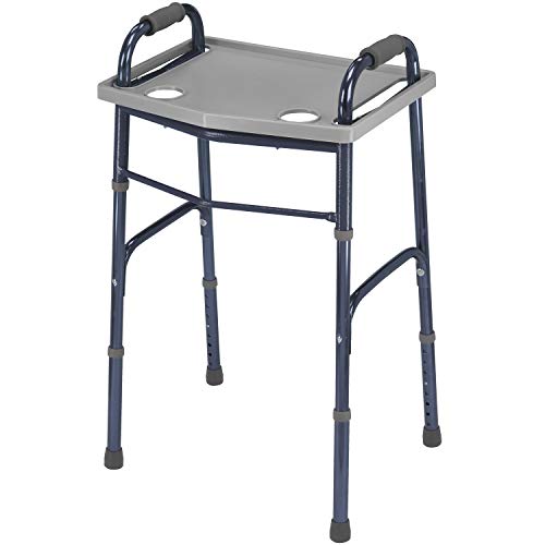 DMI Walker Tray With Cup Holders, Walker Tray For Folding Walkers, Gray by DMI
