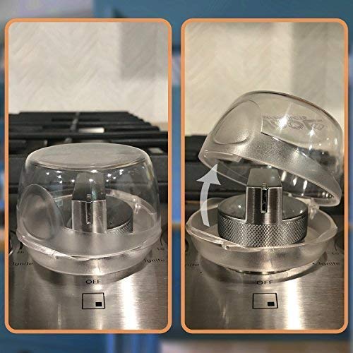 Clear Stove Knob Covers (5 Pack) Child Safety Guards, Large Universal Design - Baby Proof by Jool Baby from Jool Baby Products