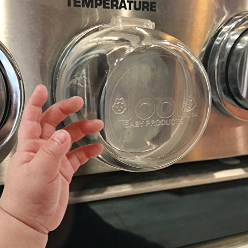 Clear Stove Knob Covers (5 Pack) Child Safety Guards, Large Universal Design - Baby Proof by Jool Baby from Jool Baby Products