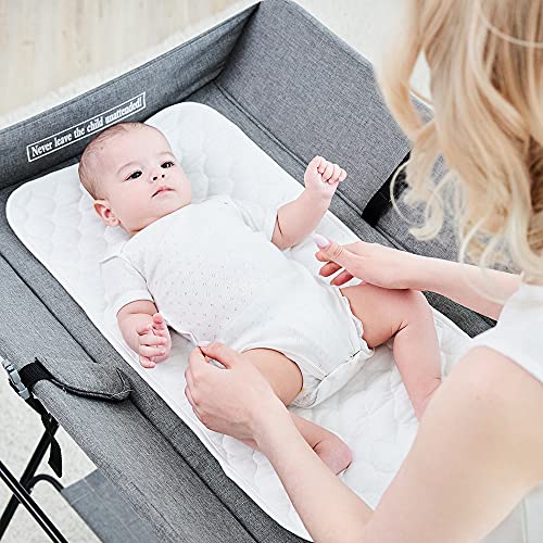 BlueSnail Bamboo Quilted Thicker Waterproof Changing Pad Liners, 3 Count (Snow White) from BlueSnail