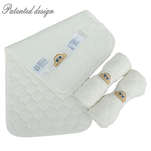 BlueSnail Bamboo Quilted Thicker Waterproof Changing Pad Liners, 3 Count (Snow White) from BlueSnail