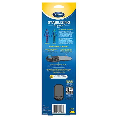 Dr. Scholl's Stabilizing Support Insole with Motion Control, Improves Posture, Arch Support and Balance (Men's 8-14) from Scholl's Wellness Company