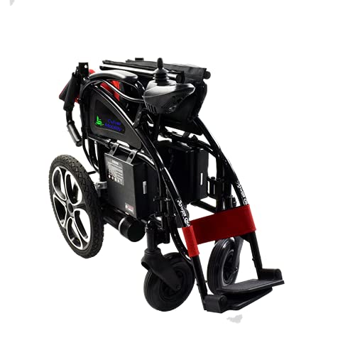 Culver All Terrain Heavy Duty Powerful Dual Motor Foldable Electric Wheelchair Motorized Power Wheelchairs Silla de Ruedas Electrica para Adultos. Supports up to 300 lbs - Weight 99 lbs (Blue) by SHENZHEN CHITADO TECHNOLOGY CO LTD