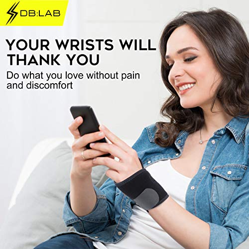 DB:LAB Wrist Support for Carpal Tunnel, Sprains, Arthritis, Tendonitis Support- Adjustable for Women and Men- Fit for Both Left and Right Hand- L/XL, Single by DB:LAB