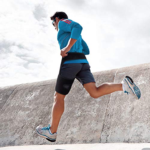 Hip Brace, Thigh Support with Lumber Belt Sciatica Relief Wrap Groin Support, Adjustable Hamstring Compression Sleeve for Pulled Injury Strain Tendonitis and Recovery, Fits Men Women from Yosoo Health Gear