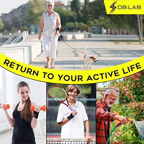 DB:LAB Wrist Support for Carpal Tunnel, Sprains, Arthritis, Tendonitis Support- Adjustable for Women and Men- Fit for Both Left and Right Hand- L/XL, Single by DB:LAB