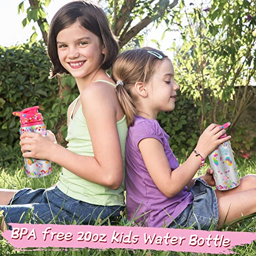 Gifts for Girls Decorate Your Own Water Bottle Set, Unicorn Gems Diamonds Painting Crafts Stickers, DIY Arts and Crafts, Birthday, Christmas, Xmas, Thanksgiving Day Gift for Age 4 5 6 7 8 9 11 12 by ZYMYYLF