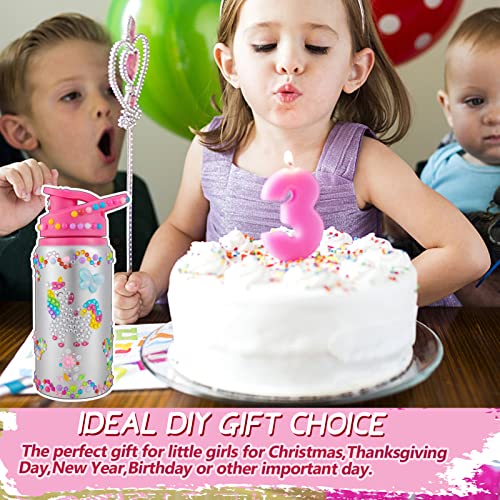 Gifts for Girls Decorate Your Own Water Bottle Set, Unicorn Gems Diamonds Painting Crafts Stickers, DIY Arts and Crafts, Birthday, Christmas, Xmas, Thanksgiving Day Gift for Age 4 5 6 7 8 9 11 12 by ZYMYYLF