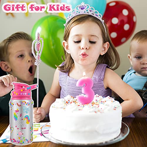 Gifts for Girls Decorate Your Own Water Bottle Set, Unicorn Gems Diamonds Painting Crafts Stickers, DIY Arts and Crafts, Birthday, Christmas, Xmas, Thanksgiving Day Gift for Age 4 5 6 7 8 9 11 12 by ZYMYYLF